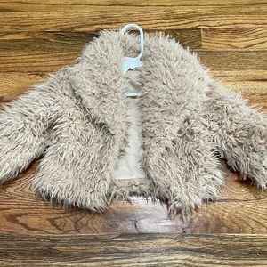 Beige fur jacket